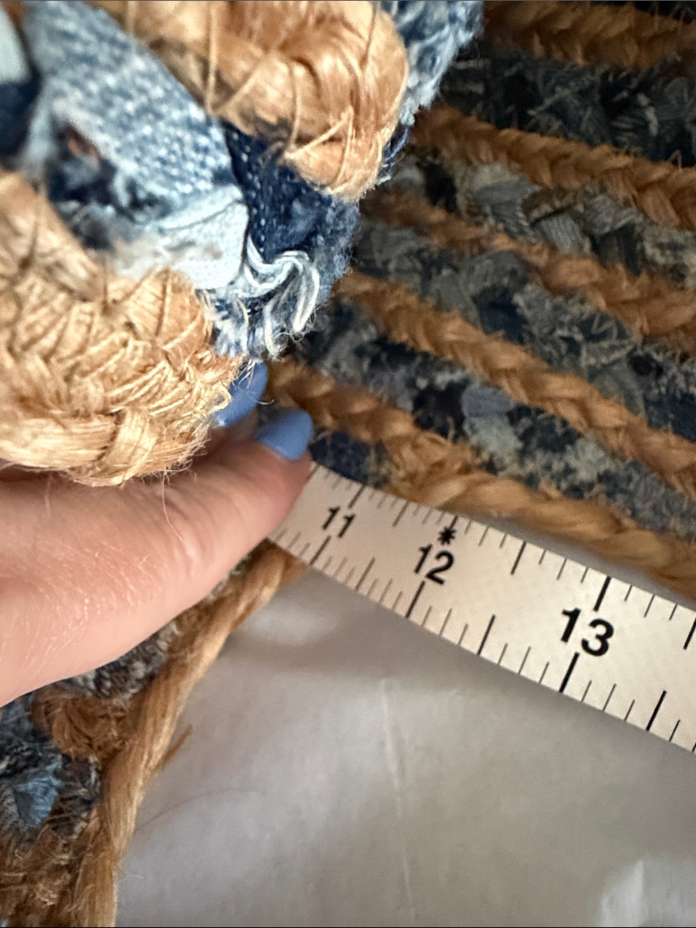 Antik Kraft Braided Jute and Denim Large Tote Bag - Picture 7 of 7